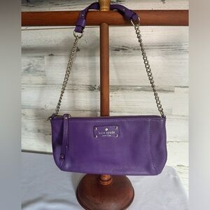 Kate Spade Wellesley Purple Purse with Gold Chain- NWOT
